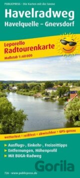 Havelradweg, Von der Quelle bis zur Mündung 1:60.000 / cyklistická mapa