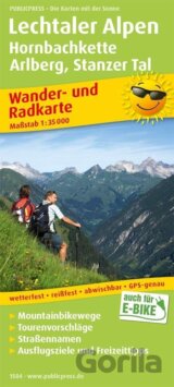 Lechtalské Alpy, Hornbachkette, Arlberg, Stanzer Tal 1:35 000 / turistická a cykloturistická mapa