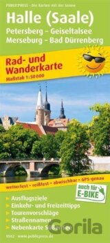 Halle (Saale)-Petersberg-Geiseltalsee-Merseburg-Bad Dürrenberg 1:50 000 / cyklistická a turistická mapa
