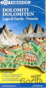 Dolomites / Lake Garda / Venice road map & panoramic map