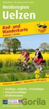 Oblast vřesoviště Uelzen / cyklistická a turistická mapa