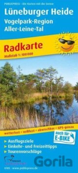 Lüneburg Heath Oblast ptačího parku, údolí Aller-Leine 1:100 000 / cyklistická mapa