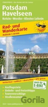Postupim-Havelseen, klášter Ketzin-Warder-Lehnin 1:50 000 / cyklistická a turistická mapa