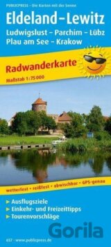 Eldeland-Lewitz, Ludwigslust-Parchim-Lübz-Plau am See 1:75 000 / cyklistická mapa