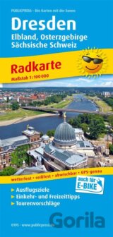 Drážďany, Elbland, Východní Krušné hory, Saské Švýcarsko 1: 100 000 / cyklistická mapa