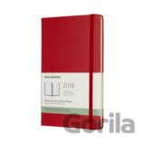 Moleskine – 12-mesačný horizontálny červený diár 2018