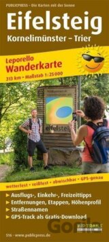 Eifelsteig, Kornelimünster-Trier 1:25 000 / turistická mapa