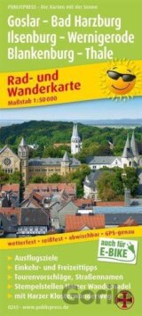 Goslar-Bad Harzburg-Ilsenburg-Wernigerode, Blankenburg-Thale 1:50 000 / cyklistická a turistická mapa
