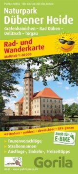 Přírodní park Düben Heath, Gräfenheinichen-Bad Düben-Delitzsch-Torgau 1:60 000 / cyklistická a turistická mapa