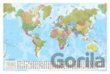 World Political Marco Polo Wall Map with Flags
