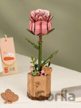 NiXiM Dřevěné 3D puzzle/Růžová růže