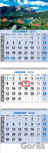 Klasik 3-mesačný kalendár 2018 s motívom hôr a plesom