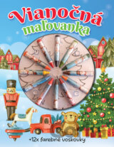 Vianočná maľovanka + 12 farebných voskoviek