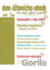 Dane, účtovníctvo, odvody bez chýb, pokút a penále č. 4 / 2025 - Automobil v podnikaní