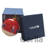 UNICEF - vianočná guľa červená
