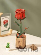 NiXiM Dřevěné 3D puzzle/Červená růže