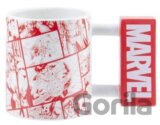 Keramický 3D hrnček Marvel: Rukoväť v tvare loga (objem 450 ml)