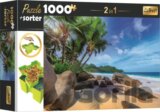 Puzzle s třídičem 2v1: Exotická pláž