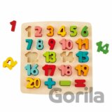 Vkladacie puzzle Čísla pastelové
