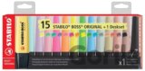 Zvýrazňovač STABILO BOSS ORIGINAL deskset - 15 ks