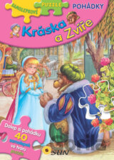 Kráska a Zvíře - Samolepkové puzzle pohádky