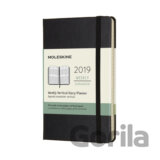 Moleskine – 12-mesačný vertikálny čierny diár 2019