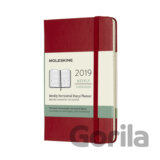 Moleskine – 12-mesačný horizontálny červený diár 2019