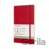 Moleskine – 12-mesačný horizontálny červený diár 2019