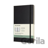 Moleskine – 12-mesačný vertikálny čierny diár 2019