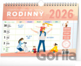 NOTIQUE Týždenný rodinný plánovací kalendár s háčikom CZ/SK 2026, 30 x 21 cm