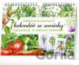 NOTIQUE Mesačný plánovací kalendár so semienkami CZ 2026, 30 x 21 cm