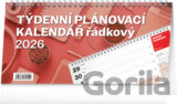 NOTIQUE Stolový kalendár Plánovací riadkový CZ 2026, 25 x 12,5 cm
