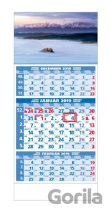 Štandard 3-mesačný kalendár 2019 s motívom hradu v oblakoch