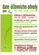 Dane, účtovníctvo, odvody 3/2007