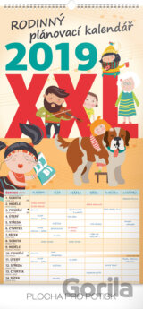 Rodinný plánovací kalendář 2019 XXL (český jazyk)