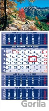 Štandard 4-mesačný kalendár 2019 s motívom hôr