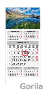 Štandard 5-mesačný kalendár 2019 s motívom hôr a jazera