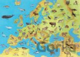 Puzzle - Ravensburger - Ilustrovaná mapa Evropy (300 dílů)