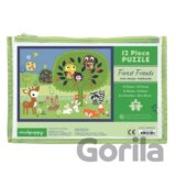 Puzzle Lesné zvieratá 12ks vo vrecku