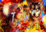 The Indian woman and the wolf IV