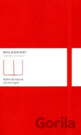 Moleskine - stredný linajkový zápisník (červený)