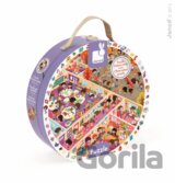 Detské okrúhle puzzle s hrou Škola