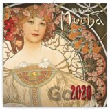 Poznámkový kalendář / kalendár Alfons Mucha 2020 mini