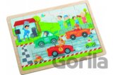 Drevené puzzle Autá 24ks