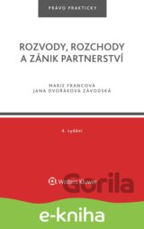 Rozvody, rozchody a zánik partnerství - 4. vydání
