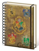 Poznámkový A5 blok Harry Potter: Hogwarts Crests