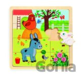 Vzdelávacie drevené puzzle - Puzzlo Farma