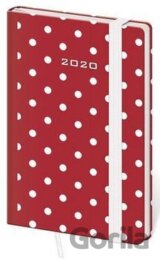 Diář 2020 týdenní kapesní Vario Dots s gumičkou