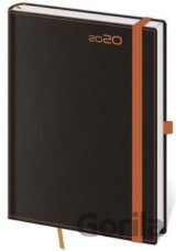 Diář 2020 týdenní A5 Black Orange s poutkem na propisku