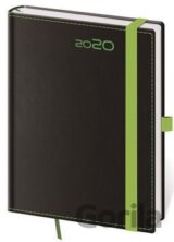 Diář 2020 týdenní B6 Black Green s poutkem na propisku